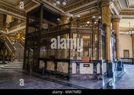 Post Palast von Mexiko City, auch als "Correo Mayor' oder Main Post Office, Mexiko City, Mexiko bekannt Stockfoto