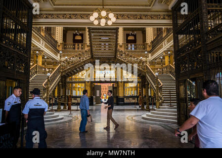 Post Palast von Mexiko City, auch als "Correo Mayor' oder Main Post Office, Mexiko City, Mexiko bekannt Stockfoto