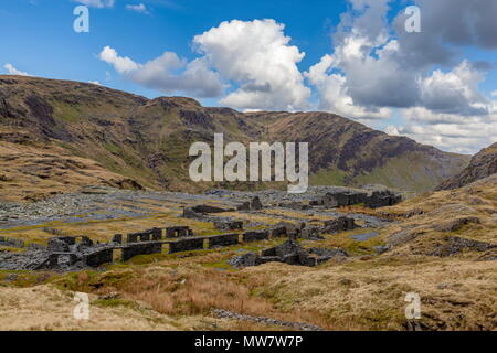 Der jetzt stillgelegten Standort der ehemaligen Rhosydd Schiefergrube, Snowdonia National Park Stockfoto