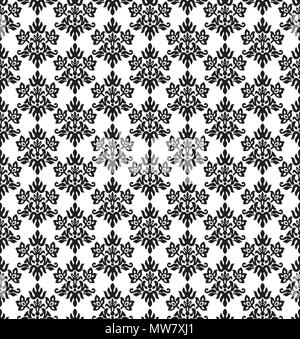Nahtlose Schwarze und Weiße, Holzkohle kleine florale Elemente Tapete. Dieses Bild ist ein Vektor Illustration. Stock Vektor