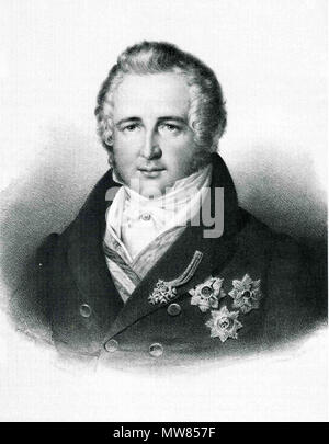 . Français: Duc Prosper-ludwig d'Arenberg (*). Français: XIXe siècle 55 Prosper-ludwig d'Arenberg (*) Stockfoto