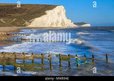 Die sieben Schwestern in East Sussex Stockfoto