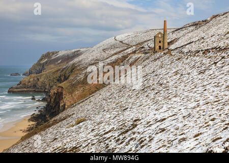 Towanroath pumpe Motor Haus Wheal Coates Stockfoto