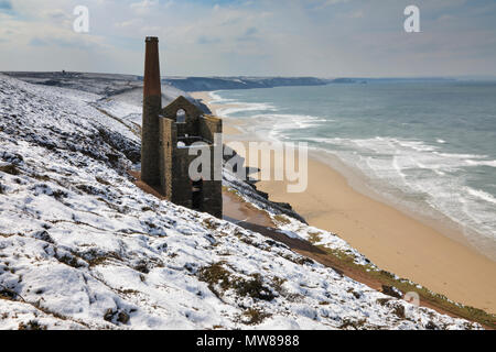 Towanroath pumpe Motor Haus Wheal Coates Stockfoto