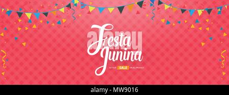 Festa junina Abdeckung Hintergrund template Design Stock Vektor