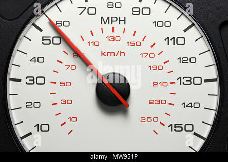 Tachometer bei 55 MPH Stockfoto