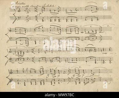 . Englisch: Seite 15 (erstes Autogramm kopieren) von Ludwig van Beethovens Klaviersonate Nr. 32, Opus 111 Français: Quinzième Seite (Première Kopie autographe) de la Sonate pour Piano n° 32, Opus 111, von Ludwig van Beethoven. 1823. Ludwig van Beethoven (1770 - 1827) 78 Beethoven Sonate 32 p 15. Stockfoto