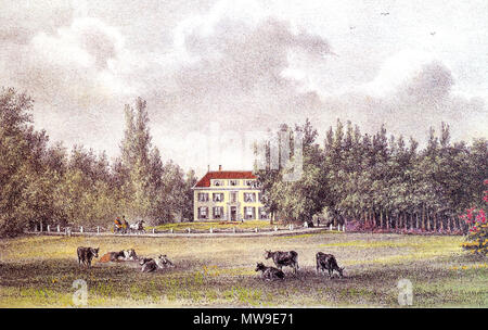 . Buitenplaats Leeuwendaal. 1855. P.J. Lutgers 104 Buitenplaats Leeuwendaal in Rijswijk Tür P.J. Lutgers Stockfoto