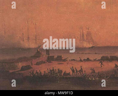 . Englisch: Kapitulation von San Juan de Ulua, anonym. Español: Capitulacion de San Juan de Ulua, Obra Anonima. . Unbekannt 111 Capitulacion de San Juan de Ulua Stockfoto