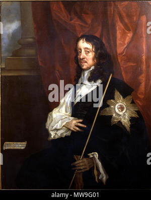 . Englisch: Thomas Wriothesley, 4. Earl of Southampton (1607-1667), Lord High Treasurer von England, der seine Mitarbeiter im Büro. ca. 1660. Schule von Sir Peter Lely 17 4 thEarlOfSouthampton Stockfoto