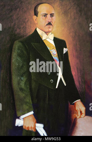 . Español: Presidente de Ecuador. 1943. Skulljujos (Retrato de la Presidencia de La Republica del Ecuador - Palacio de Carondelet) 114 Carlos Arroyo del Rio Stockfoto