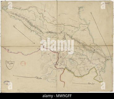 . Français: Carte du Caucase en Turc. . Englisch: Karte des Kaukasus in einem osmanischen Türkisch. Jahrhundert 116 Carte du Caucase en turc (19. Jahrhundert) Stockfoto