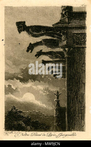 121 CH PINET SCULP n° 55 Notre-Dame-de-Paris-Gargouilles Stockfoto