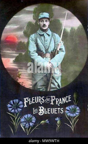 . Carte postale ancienne Fleur de France, Le Bleuet. ca. 1917. Unbekannt 146 CPA Bleuet de France 1914-1918 Stockfoto