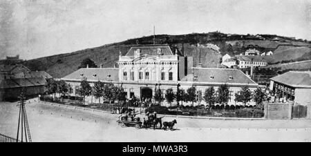 . Français: Palais palugyay, Bratislava/Pozsnoy/Presbourg, fin XIXe, siège du Vignoble Palugyay Palugyay, 'Château'. 26 Februar 2013, 22:16:46. Inconnu, Bratislava, fin XIXe siècle. 125 Chateau Palugyay Stockfoto