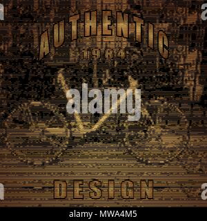 Vektor stilisierte bike Poster. Stock Vektor