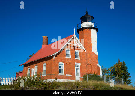 Adler Hafen Leuchtturm, Eagle Harbor Light Station, Keweenaw Weltkulturerbe, Eagle Harbor, Michigan Stockfoto