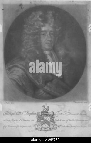 . Stephen Fox (1627-1716). 18. Schabkunst von Richard Earlom nach einem 1701 Gemälde von John James Baker 214 SirStephenFox Stockfoto