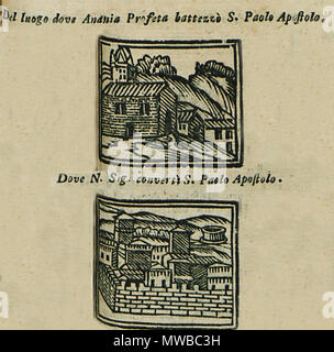 157 Del luogo dove Anania Profeta battezzò S Paolo Apostolo Taube n Sig convertì S Paolo Apostolo - Bianco Noe - 1600 Stockfoto