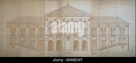 . Fassade des Gartenpalais Liechtenstein in der Rossau, Wien. 1690/91. Domenico Egidio Rossi 166 Domenico Egidio Rossi001 Stockfoto