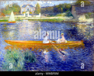 . Deutsch: Das Skiff (La Yole). 1875. Pierre-August Renoir 563 Skiff hires Stockfoto