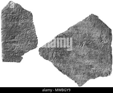 . Englisch: fragmentarischen Inschrift aus Marmor der Agora, dating von 185 184 v. Chr., die 1970 in Athen gefunden. Text bezieht sich auf die Neuordnung der Delphischen Amphictyonic Liga. Unter anderem, die eine Rolle gespielt, Namen Echedemos, Sohn des Mnesitheos (der auch als Athener Botschafter von Historikern Polybius und Livius erwähnt). Foto, mit vollständigen Niederschrift und Kommentar, wird von Christian Habicht (1987 veröffentlicht): "Die Rolle von Athen in die Reorganisation der Delphischen Amphictiony nach 189 BC', Hesperia, 56 (1): 59 - 71. Gehalten in der EPIGRAPHISCHE Museum in Athen, Fragmente Agora I 7197 (31 x 15,5 Stockfoto