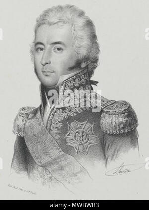 . Englisch: General Graf Etienne Marie Antoine Champion de Nansouty (1768-1815), ein französischer Kavallerie Commander während der Napoleonischen Kriege. 19. Durch L. Lanta ausgearbeitet und von Paul Petit 236 Allgemeine Etienne de Nansouty eingraviert Stockfoto