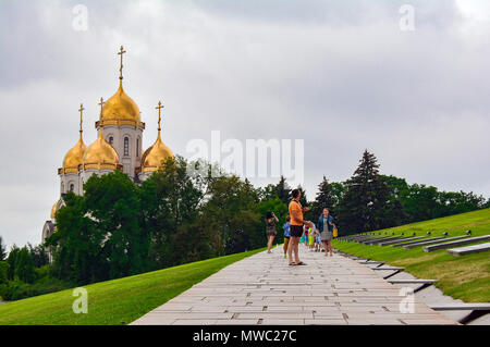 Russland, Wolgograd, 17. Mai 2018. Orthodoxe Kirche auf Mamayev Kurgan Stockfoto