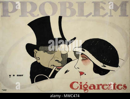 . Hans Rudi Erdt: Problem Zigaretten, 1912. Werbung Plakat. Farblithographie, 26,6 x 36,9 in. / 67,6 x 93,7 cm. 1912. Hans Rudi Erdt (1883-1925) 266 Hans Rudi Erdt - Problem Zigaretten, 1912 Stockfoto