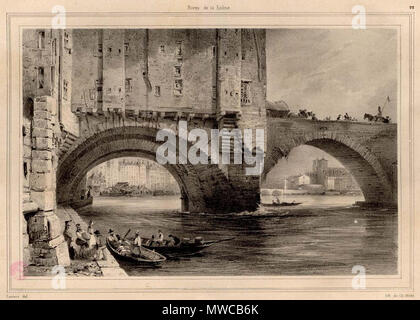 . Français: "Vue Prise sous le Pont du Ändern", dessin de Paulus Lauters (1806-1875), Lithographie de Motte, planche 22 Dans Vues des rives de la Saône, Dessinées d'après Nature par Nicolas Chapuy et lithographiées par Paulus Lauters, Paris, Motte, 1835. 11 Juni 2007, 14:32:10. Paulus Lauters 639 Vue Prise sous le Pont du ändern Stockfoto