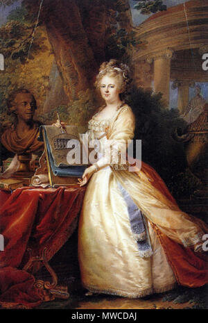 . Deutsch: Johann Baptist Lampi der Ältere (1751 - 1830): Großfürstin Maria Fjodorowna (Sophia Dorothea von Württemberg, 1759-1828), Gattin des künftigen Kaiser Paul I., 1795 (Museum Schloss Pawlowsk). 12. September 2016. Unbekannt 245 Giovani Battista Lampi Maria Fjodorowna Stockfoto