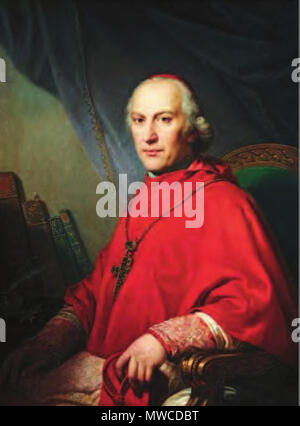 . Deutsch: Johann Baptist Lampi der Ältere (1751 - 1830): Kardinal Ercole Consalvi, päpstlicher Legat, 1814/1815 (Esztergom, Keresztény Múzeum). 13. September 2016. Unbekannt 245 Giovanni Battista Lampi Ercole Consalvi Stockfoto