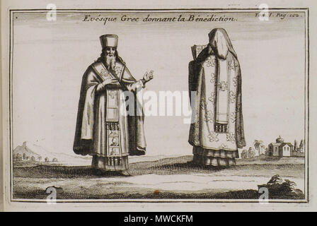 199 Evésque Grec donnant la Bénédiction - Joseph Pitton De Tournefort - 1717 Stockfoto