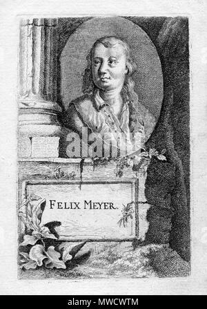 . Français: Porträt gravé. Datum unbekannt. non identifié 204 Felix Meyer Stockfoto