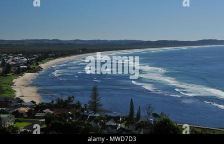 Lennox Head, Blick nach Norden zu Lennox Head Village Stockfoto