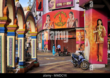 Farben der Brickfields (Little India) in Kuala Lumpur, Malaysia Stockfoto