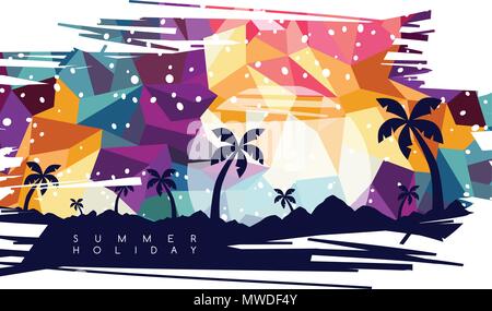 Sommer Urlaub Thema vector Art Illustration Stock Vektor