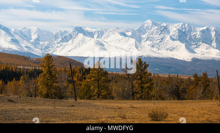 Panorama des Berges North-Chuya Grat der Republik Altai, Russland. Stockfoto