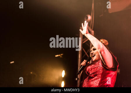 Brighton, East Sussex. 31. Mai 2018. Amerikanische Sängerin Beth Ditto, Frontmann der Band Gossip, führt Ihr Sell-out Show am Concorde 2 bekannt. Credit: Francesca Moore/Alamy leben Nachrichten Stockfoto