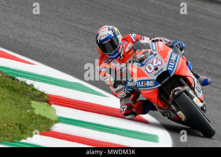 Florenz, Italien. 31. Mai 2018. Andrea Dovizioso Italiens und Ducati Team in Aktion während des RP MotoGP Gran Premio d'Italia Oakley - in Mugello Circuit. Am 31. Mai 2018 in Scarperia Italien. (Foto von Marco Iorio) Credit: Marco iorio/Alamy leben Nachrichten Stockfoto