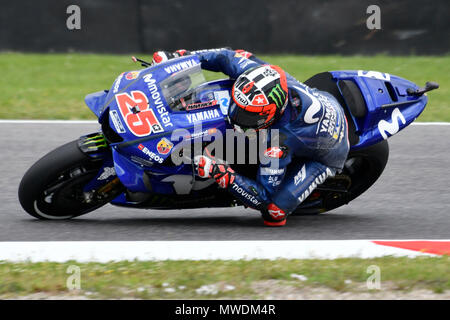 Florenz, Italien. 31. Mai 2018. Maverick Vinales Spaniens und Movistar Yamaha MotoGP in Aktion während des RP MotoGP Gran Premio d'Italia Oakley - in Mugello Circuit. Am 31. Mai 2018 in Scarperia Italien. (Foto von Marco Iorio) Credit: Marco iorio/Alamy leben Nachrichten Stockfoto