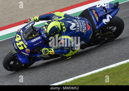 Florenz, Italien. 31. Mai 2018. Valentino Rossi aus Italien und Movistar Yamaha MotoGP in Aktion während des RP MotoGP Gran Premio d'Italia Oakley - in Mugello Circuit. Am 31. Mai 2018 in Scarperia Italien. (Foto von Marco Iorio) Credit: Marco iorio/Alamy leben Nachrichten Stockfoto