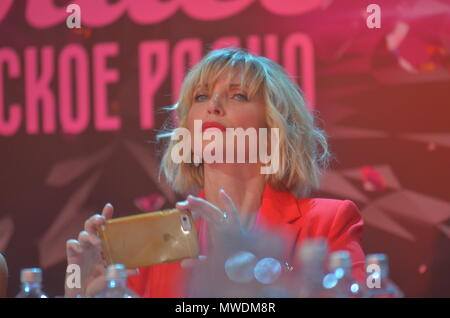 31. Mai 2018. Moskau, Russland. Carla Bruni und Nadia Auermann am Russischen Radio Contest 2018. Moskau. Manege. Mai 31, 2018 Credit: Pavel Kashaev/Alamy leben Nachrichten Stockfoto