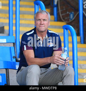 Leeds, Großbritannien. Freitag 1. Juni 2018, LD Ernährung Stadion, Leeds, England; Ladbrokes Challenge Cup des Gesamtwettbewerbs, Leeds Rhinos v Leigh Zenturios; Brian McDermott Haupttrainer von Leeds Rhinos Credit: Aktuelles Bilder/Alamy leben Nachrichten Stockfoto