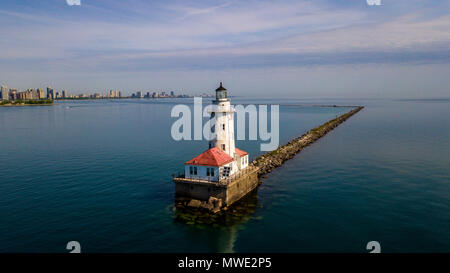 Chicago Hafen Leuchtturm, 1893, Chicago, Illinois, USA Stockfoto