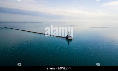 Chicago Hafen Leuchtturm, 1893, Chicago, Illinois, USA Stockfoto