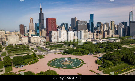 Buckingham Fountain, Grant Park, Chicago, IL, USA Stockfoto