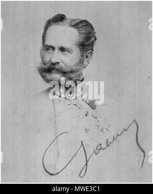 . Englisch: Ludwig Karl Wilhelm von gablenz. 6. Januar 2013, 16:18:02. FOTOGRAAF ONBEKENDE ROND 1870 269 Heinrich Adolf Freiherr von Gablenz met handtekening Stockfoto