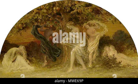 . Englisch: Hesperides, Tanz um das goldene Baum. 24,4 × 38 cm. Edward Calvert (1799-1883) 276 Hesperiden, Tanz um die Goldenen Baum von Edward Calvert Stockfoto