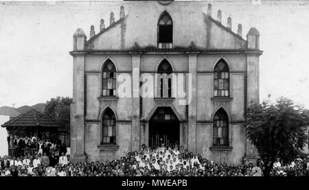 . Englisch: Igreja Matriz de Ourinhos, São Paulo, Brasilien. Português: Igreja Matriz de Ourinhos, São Paulo, Brasilien. 1940. Memórias Ourinhenses 292 Igreja Matriz de Ourinhos SP 1940 Stockfoto